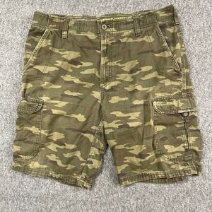 Lee Extreme Motion Cargo Shorts Men 36 Green Camouflage Outdoor Utility Tactical